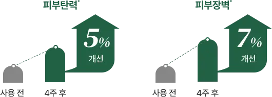 피부탄력과 피부장벽 그래프
